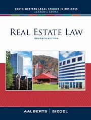 Real estate law by Robert J. Aalberts, George Siedel