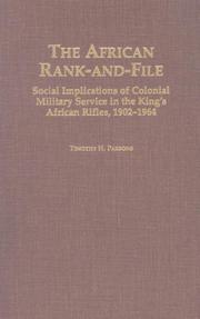 Cover of: The African Rank-and-File