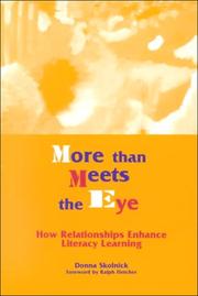 Cover of: More than Meets the Eye: How Relationships Enhance Literacy Learning