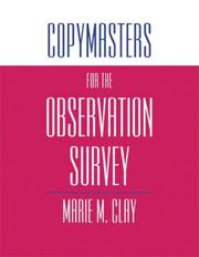 Cover of: Copymasters for the Observation Survey: