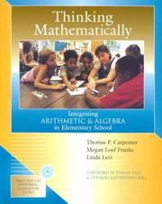 Cover of: Thinking Mathematically: Integrating Arithmetic & Algebra in Elementary School