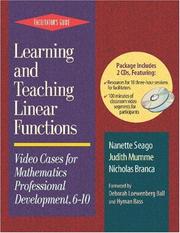 Cover of: Learning and Teaching Linear Functions: Video Cases for Mathematics Professional Development, 6-10/Facilitator's Guide
