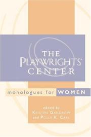 Cover of: Playwrights' Center Monologues for Women, The