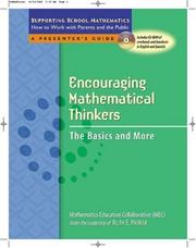 Cover of: Encouraging mathematical thinkers: the basics and more