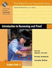 Cover of: Introduction to Reasoning and Proof, Grades PreK-2 (The Math Process Standards Series)