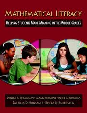 Cover of: Mathematical Literacy: Helping Students Make Meaning in the Middle Grades