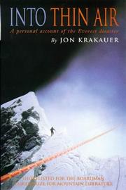 Cover of: Into Thin Air by Jon Krakauer