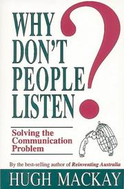 Cover of: Why don't people listen?