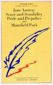 Cover of: Jane Austen: Sense and Sensibility, Pride and Prejudice, and Mansfield Park | B. C. Southam