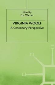 Cover of: Virginia Woolf (Studies in Twentieth-century Literature)