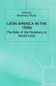 Cover of: Latin America in the 1930s by edited by Rosemary Thorp.