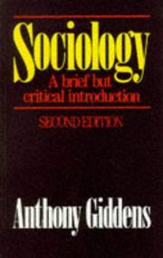 Cover of: Sociology by Anthony Giddens