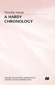 Cover of: A Hardy chronology