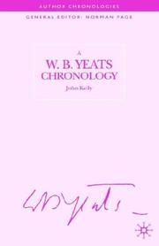 Cover of: A W.B. Yeats chronology