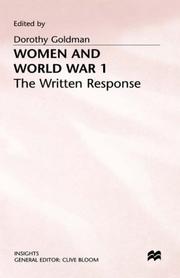 Cover of: Women and World War I (Insights) by Dorothy Goldman