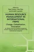 Cover of: Human Resource Management in International Firms by Paul Evans