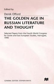 Cover of: The Golden Age of Russian Literature and Thought (Harrogate) by Stephen White