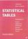 Cover of: Statistical Tables for Science, Engineering, Business Management and Finance