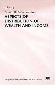 Cover of: Aspects of distribution of wealth and income