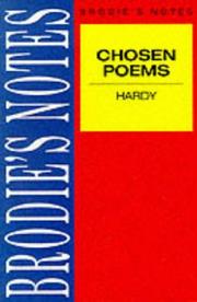 Cover of: Brodie's Notes on Thomas Hardy's "Chosen Poems" (Brodies Notes)