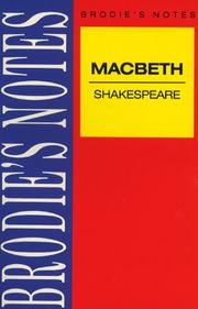Cover of: Brodie's Notes on William Shakespeare's "Macbeth" (Brodies Notes)