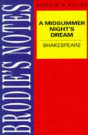 Cover of: Brodie's Notes on William Shakespeare's "Midsummer Night's Dream" (Brodies Notes)