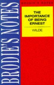 Cover of: Brodie's Notes on Oscar Wilde's "Importance of Being Earnest" (Brodies Notes)