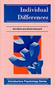 Cover of: Individual Differences (Introductory Psychology)