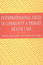 Cover of: Interprofessional Issues in Health and Community Care by 