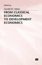 Cover of: From classical economics to development economics by edited by Gerald M. Meier.