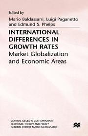 Cover of: International differences in growth rates by edited by Mario Baldassarri, Luigi Paganetto, and Edmund S. Phelps.