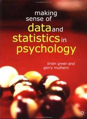 Cover of: Making Sense of Data and Statistics in Psychology