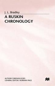 Cover of: A Ruskin chronology
