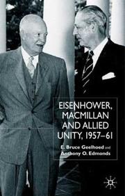 Cover of: Eisenhower, Macmillan, and allied unity, 1957-1961