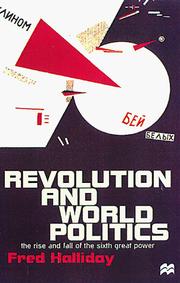 Cover of: Revolution and World Politics by Fred Halliday