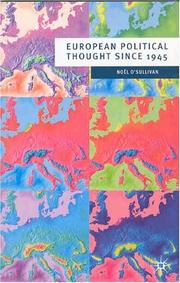 Cover of: European Political Thought since 1945 (Public Policy and Politics)