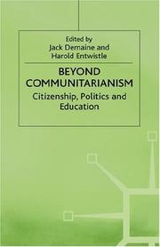 Cover of: Beyond Communitarianism by Jack Demaine, Harold Entwistle