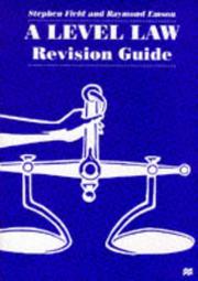 Cover of: A Level law Revision Guide