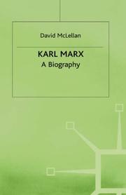 Cover of: Karl Marx by David McLellan, David McLellan