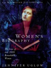 Cover of: The Macmillan Dictionary of Women's Biography