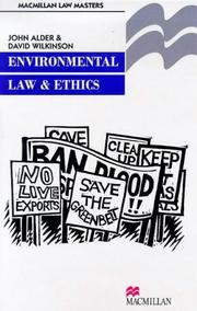 Cover of: Environmental Law and Ethics (Palgrave Law Masters)