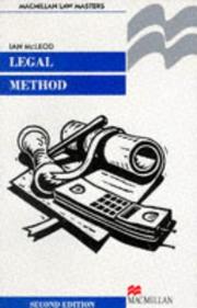 Legal Method (Palgrave Law Masters) by Ian McLeod