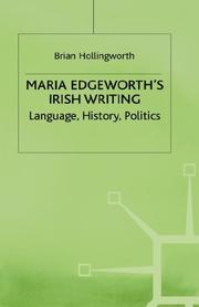 Cover of: Maria Edgeworth's Irish writing by Brian Hollingworth