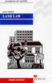 Cover of: Land Law (Palgrave Law Masters) by Kate Green