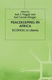Cover of: Peacekeeping in Africa by edited by Karl P. Magyar and Earl Conteh-Morgan.