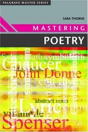 Cover of: Mastering Poetry: DISTRIBUTION CANCELLED (Palgrave Master Series)