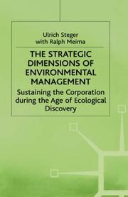 Cover of: The Strategic Dimensions of Environmental Management