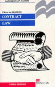 Cover of: Contract Law (Palgrave Law Masters) by Ewan McKendrick