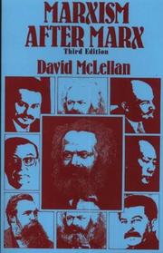 Cover of: Marxism After Marx by David McLellan