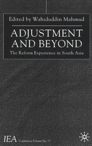 Cover of: Adjustment and Beyond (International Economic Association)